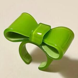 Green Acrylic Bow Ring